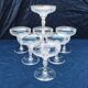 Baccarat crystal champagne glasses monogram 19th century