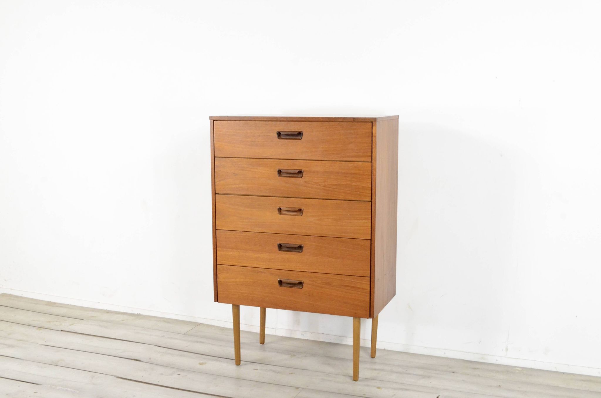 Midcentury Chest Of Drawers In Teak. Vintage Modern / Scandinavian / Retro / Danish Style