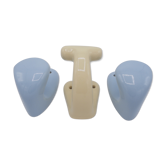 Ensemble de 3 patères en porcelaine