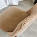 Set of 2 Vintage Mid-Century Lounge Chair: 1970s Yugoslavia, Pink Fabric