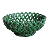 Ceramic basket / Green openwork bowl – Pichon Uzès