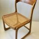 Set de 6 chaises traîneau cannées baumann, années 60