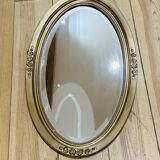 Miroir ovale doré