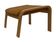 Repose-pieds cantilever vintage en cuir marron Ikea Poang