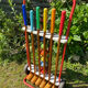 Vintage wooden croquet game