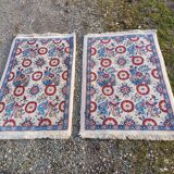 Pair of Persian Afir wool rugs hand knotted