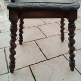 Paire de chaises brutaliste alsaciennes ancienne
