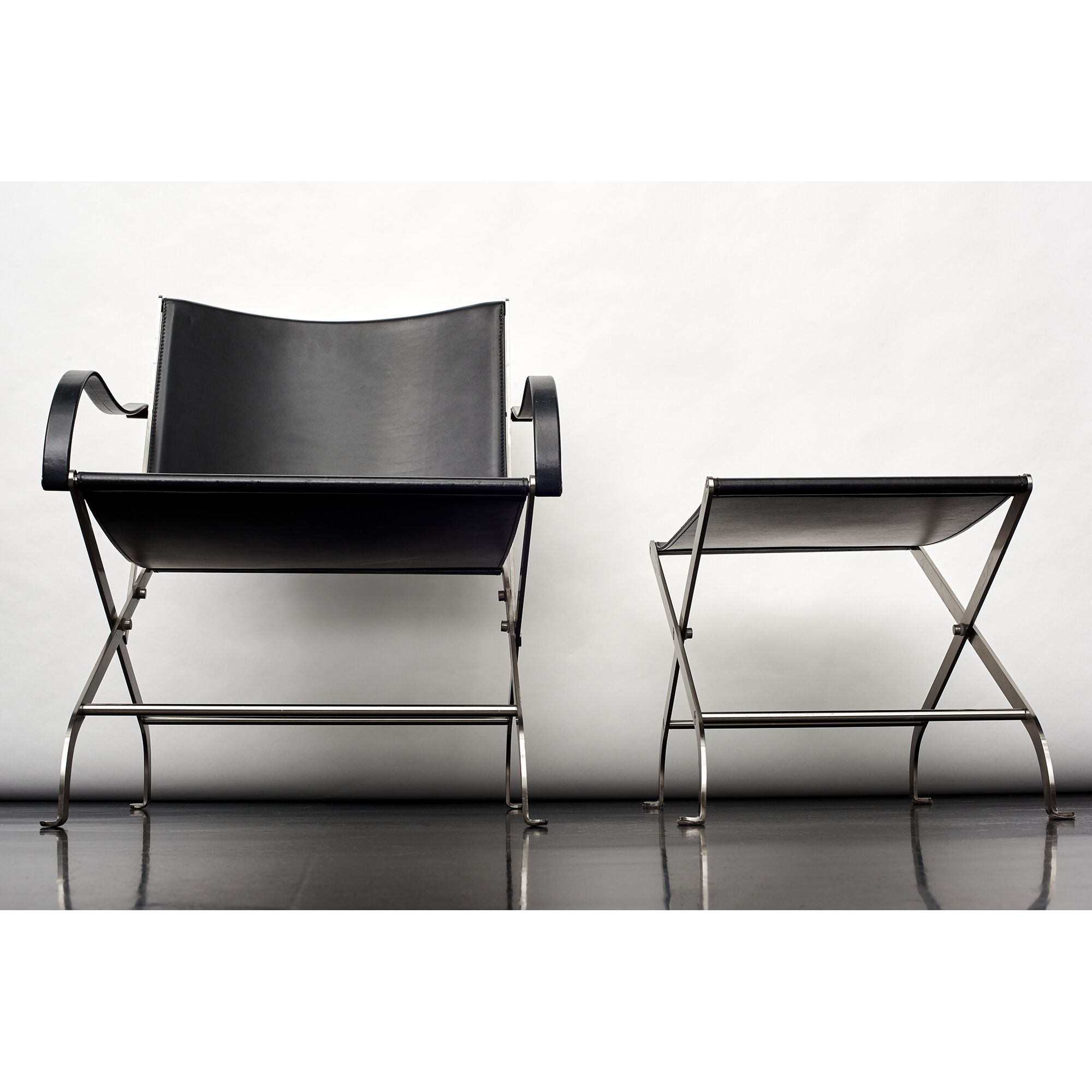Carlotta armchair & footstool designed by Antonio Citterio for Flexform in 1997