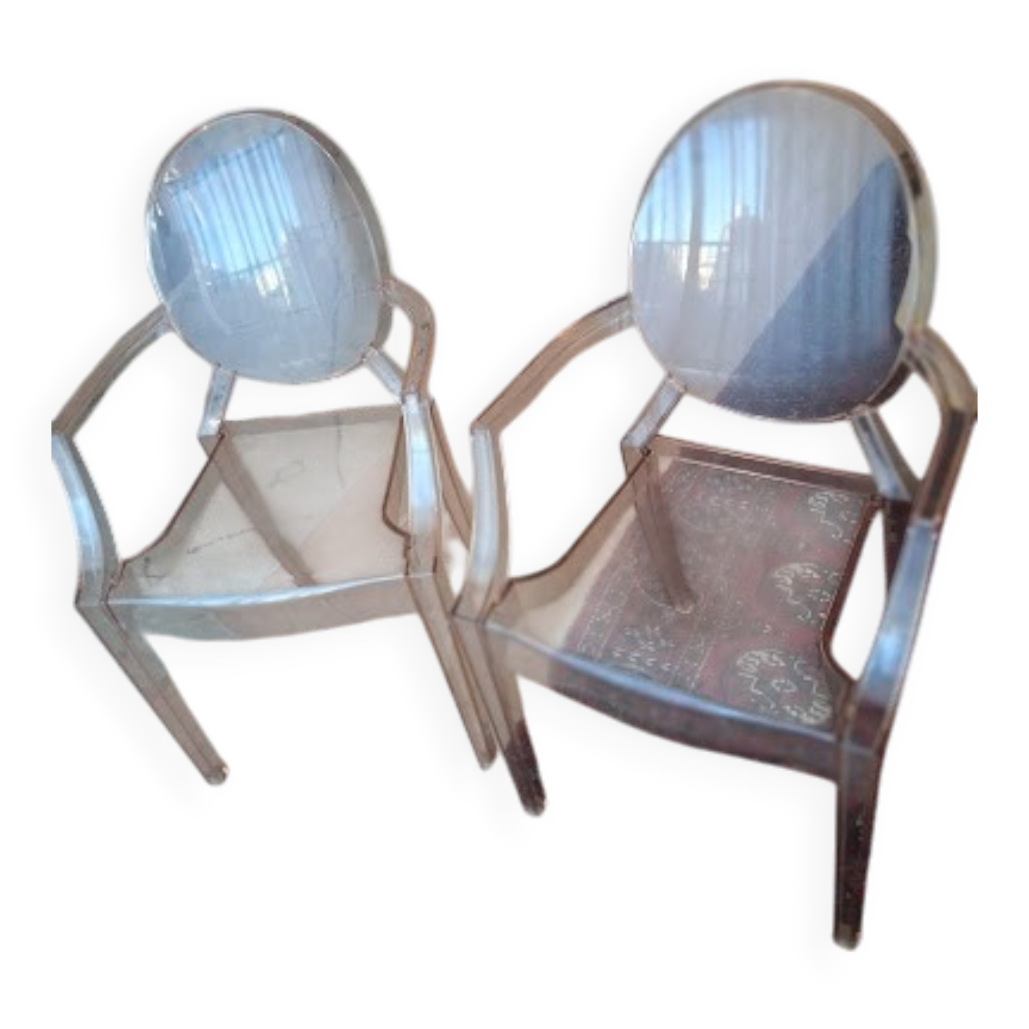 Fauteuils starck louis ghost kartell