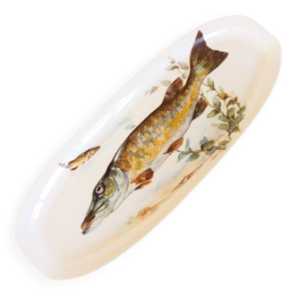 Extra Long Fish Serving Platter. Large Oval Fish Plate.
