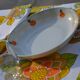Nappe à fleurs en coton/lin vintage