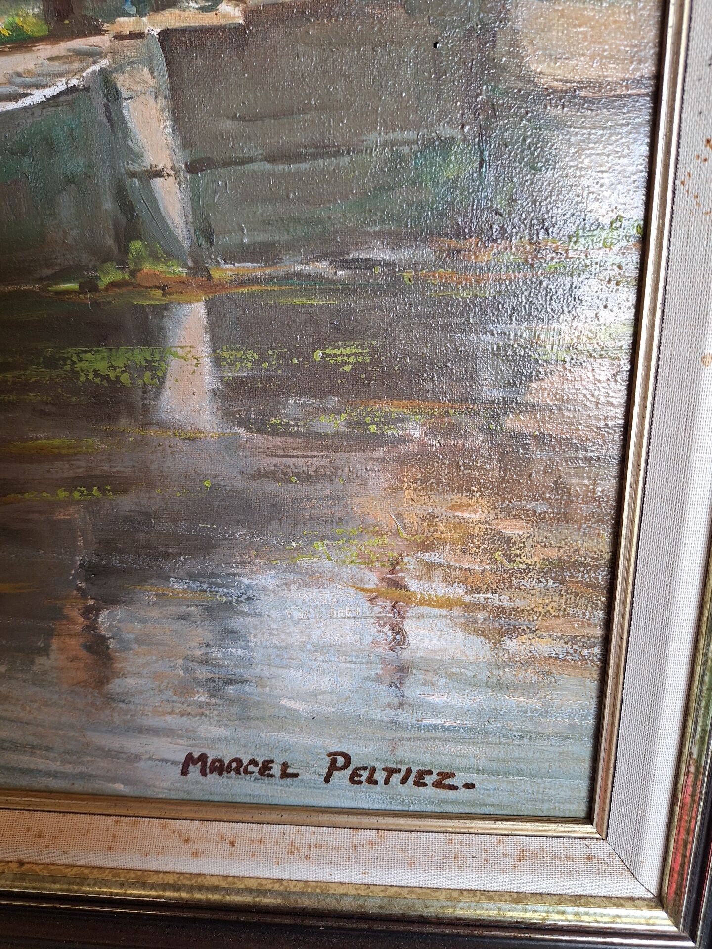 Huile sur toile, tableau Cathédrale d'Amiens