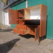Old buffet furniture Scandinavian secretary wood vintage teak