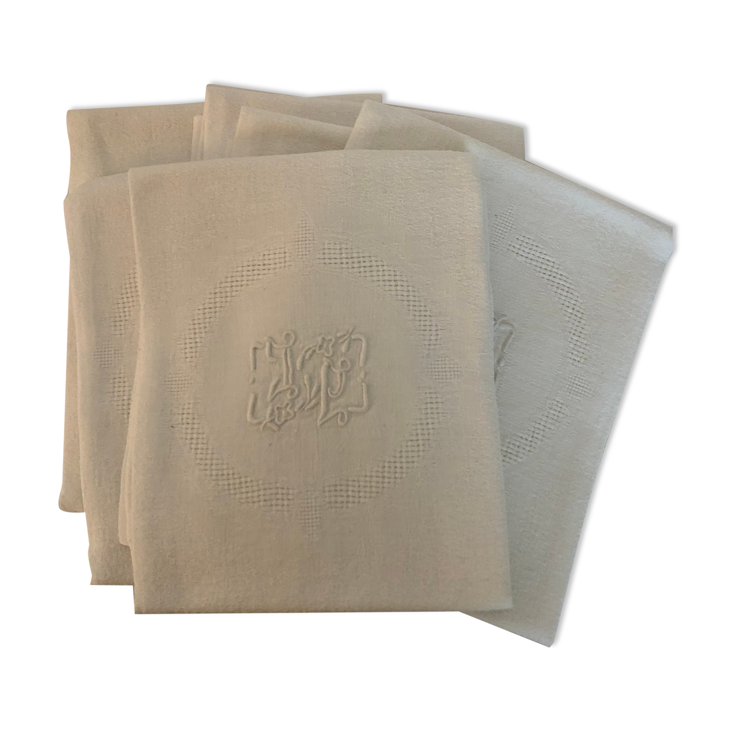 JG (or IC) monogrammed napkins