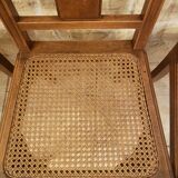 Lot of 4 old wooden wooden chairs made of art deco