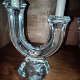 Pair of crystal candlesticks from Vannes.
