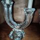 Pair of crystal candlesticks from Vannes.