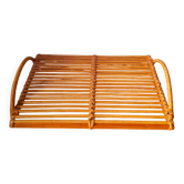 Plateau en rotin vintage