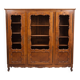 Regency display cabinet with 3 doors in cherry wood.