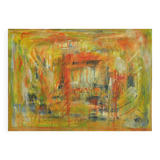 Contemporary painting "A City - I", oil on canvas by Mette Birckner, 2005