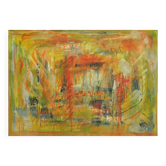 Contemporary painting "A City - I", oil on canvas by Mette Birckner, 2005