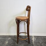 Bentwood Bar Stool with Cane Seat & Back
