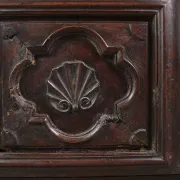 Unique 17th century cabinet portrait and scallop