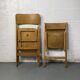 Paire de chaise pliante dépareillés en bois