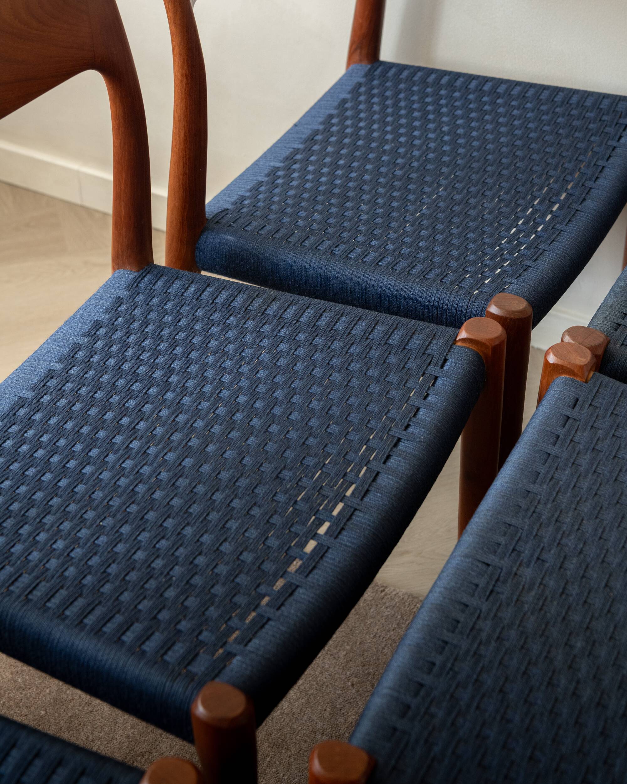 Danish Modern Teak Dining Chairs Model 77 Niels Otto Møller 1960s, Set of 6
