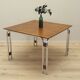 Walnut table, Italian design, 1970s, made in Italy.