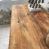 Meuble de métier enfilade patine blanche