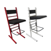 Pair of modular stools " Errebi " Italy 80s era Memphis
