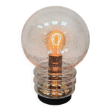 Lampe de table en verre bulle vintage Herbert Proft Glashutte Limburg