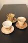 Set of 3 ceramic cups and their saucers – handmade