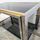 Vintage coffee table on wheels