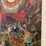 Paysage soleil abstrait XXe