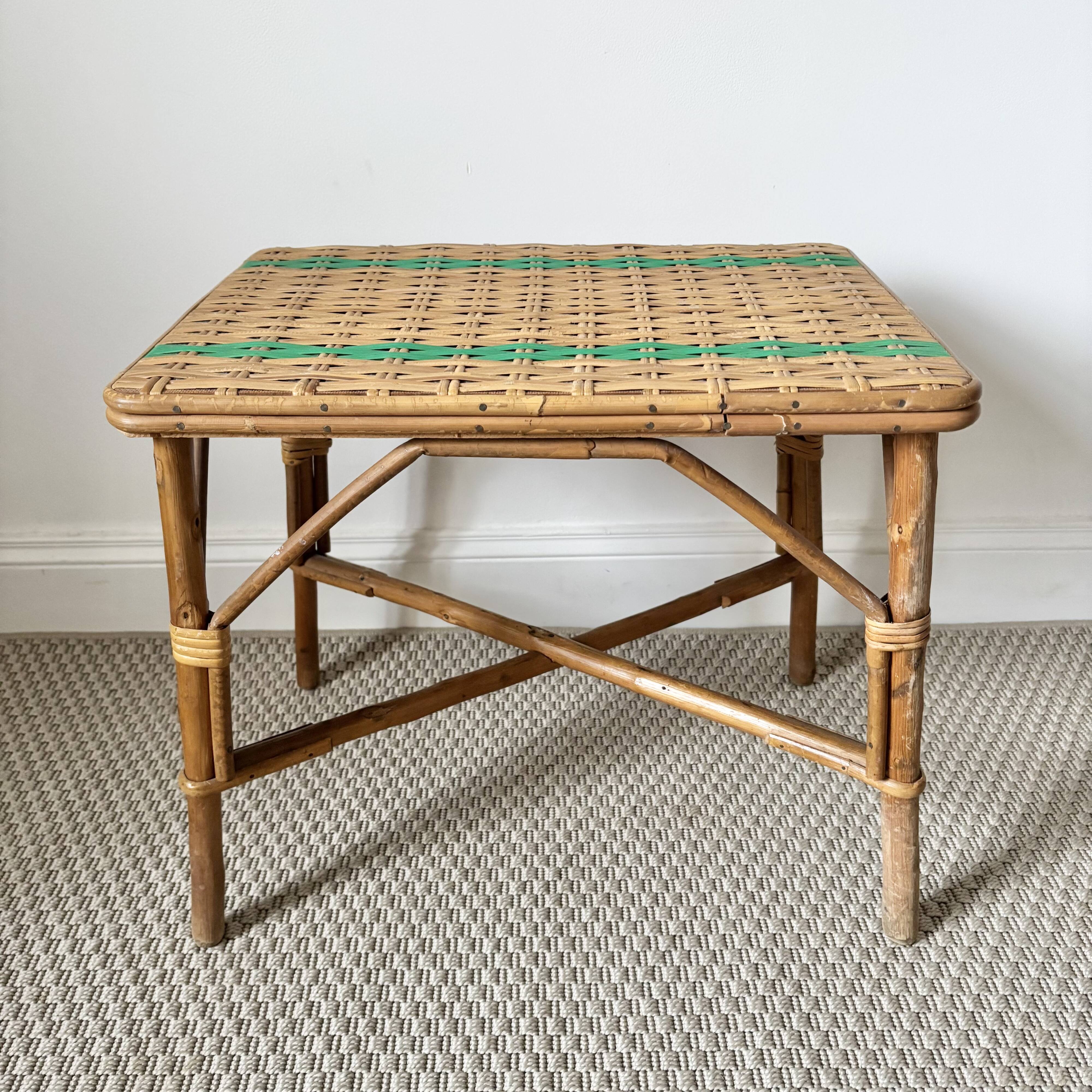 Vintage rattan coffee table
