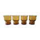 4 Cups/ amber glasses