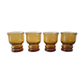4 Cups/ amber glasses