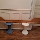 Vintage pine interior bed for two people