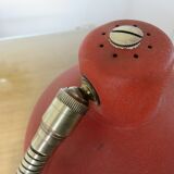 "Cocotte" lamp in brass and red lacquered metal, 1950s-60s.