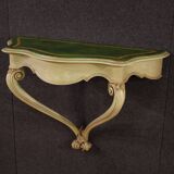 Lacquered and painted Italian console