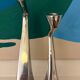 Set of 2 Swan candle holders by Matthew Hilton