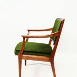 Vintage green mohair armchair eclectic style