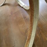 Vintage table year 70 in glass and chrome legs