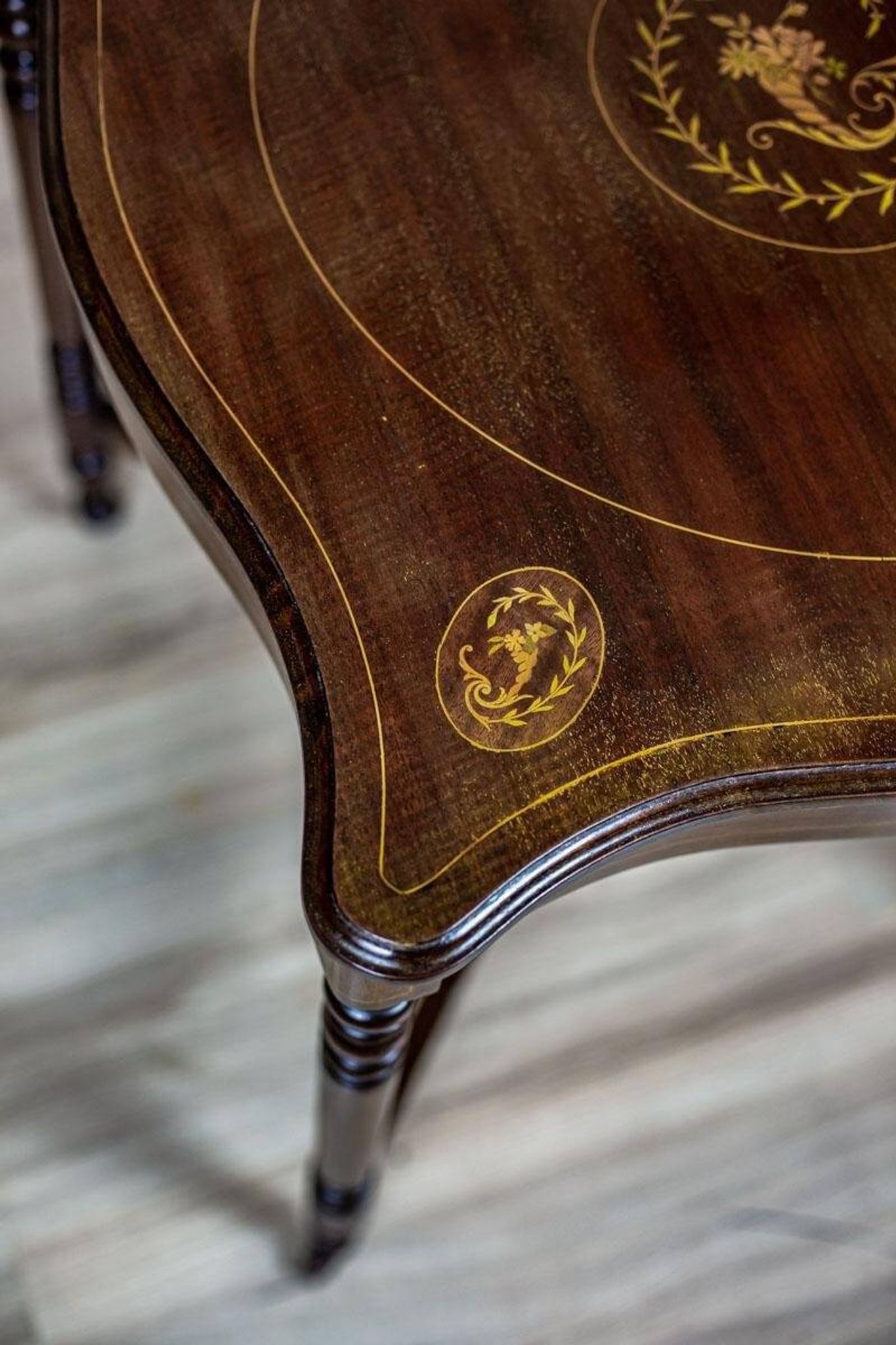 19th Century Inlaid Coffee Table, 1890s