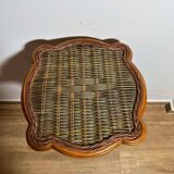 Rattan Plant Stand Cane Vintage Old Flower Vase Pot Garden Bamboo