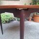 Wooden Dining Table with Round Top, 1950s