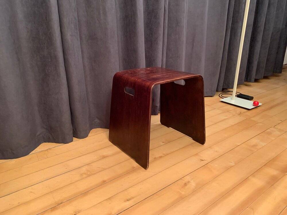 Scandinavian wooden stool, 1970s