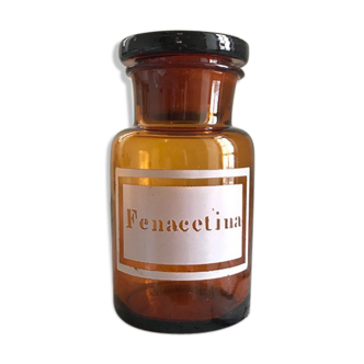 Old apothecary bottle "fenacetina"